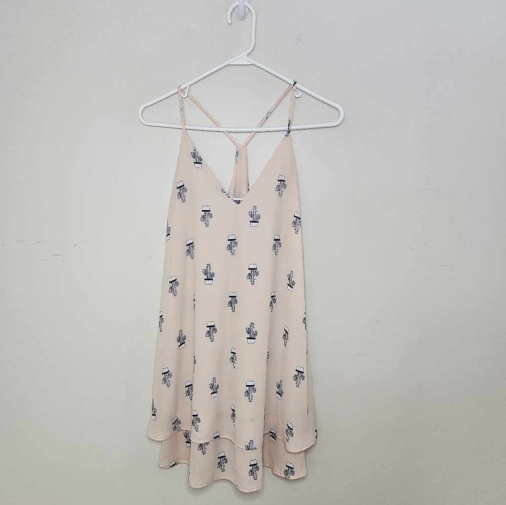Women's Audrey 3+1 Cactus Print Mini Dress Sz Small